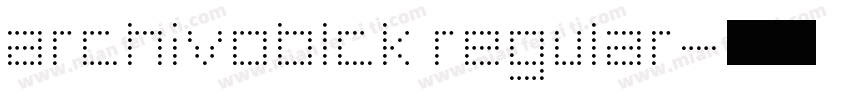 archivoblck regular字体转换